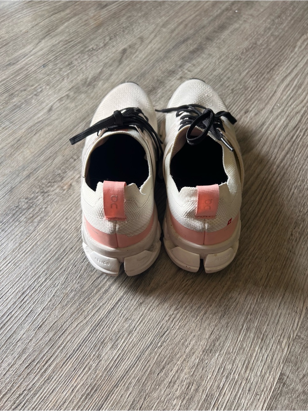 On Running Women’s Cloudswift 3 Athletic Sneakers in White with Pink and Black - Picture 4 of 5